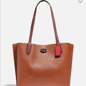 COACH Willow Tote with signature canvas interior